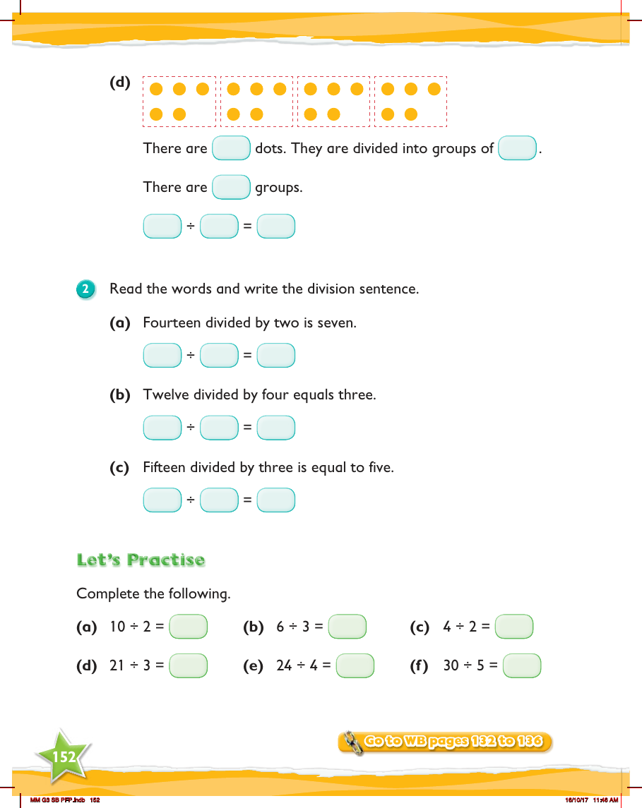 Max Maths, Year 3, Practice, Review of equal sharing and equal grouping