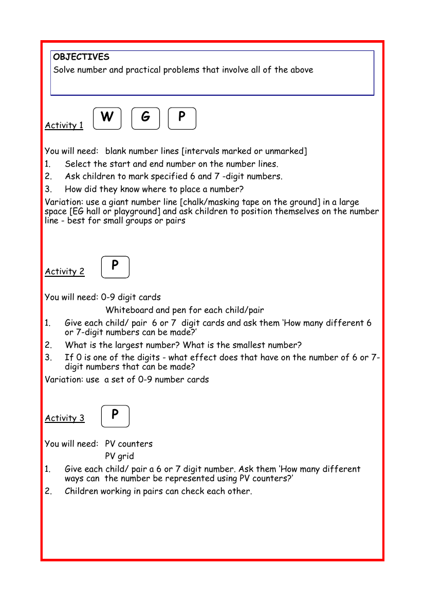 Problem solving with place value worksheet