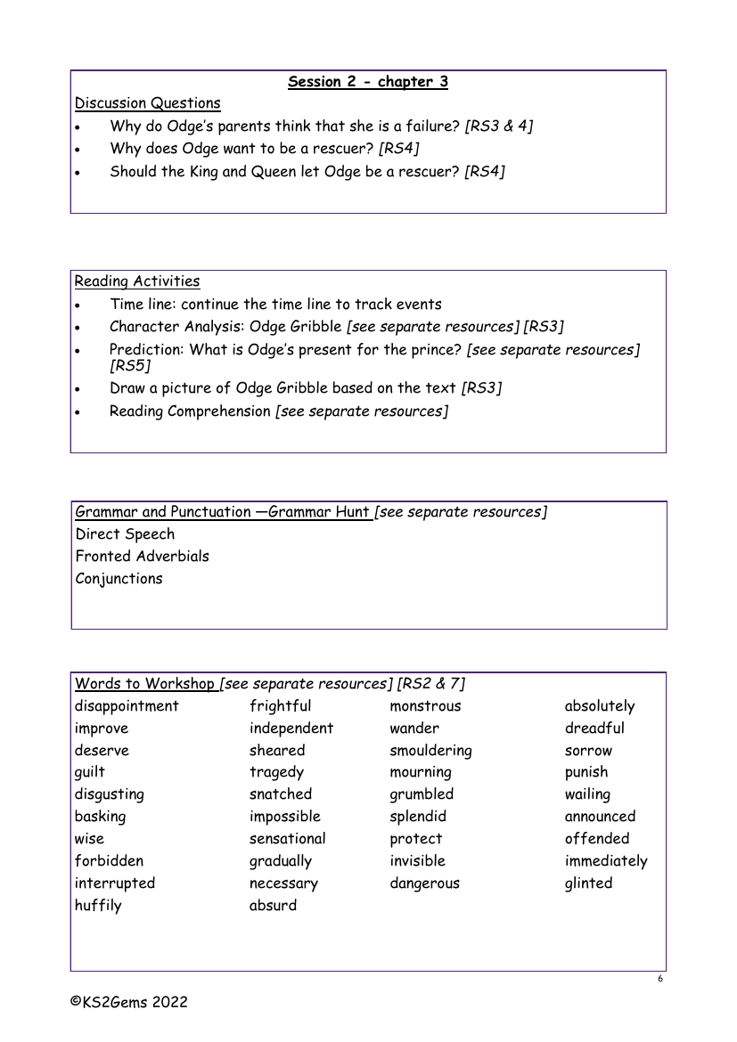 The Secret of Platform 13 - Session 2 - Worksheet