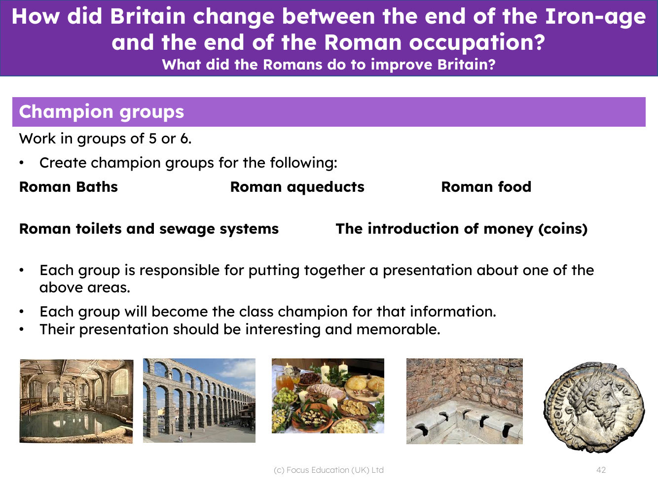 What the Romans did for us - Presentation task