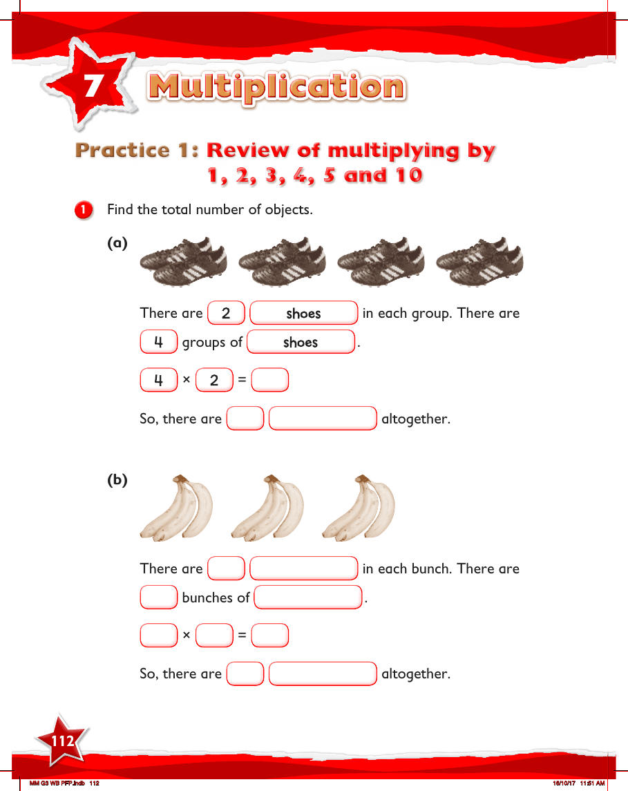 Max Maths, Year 3, Work Book, Review multiplying by 1, 2, 3, 4, 5 and 10