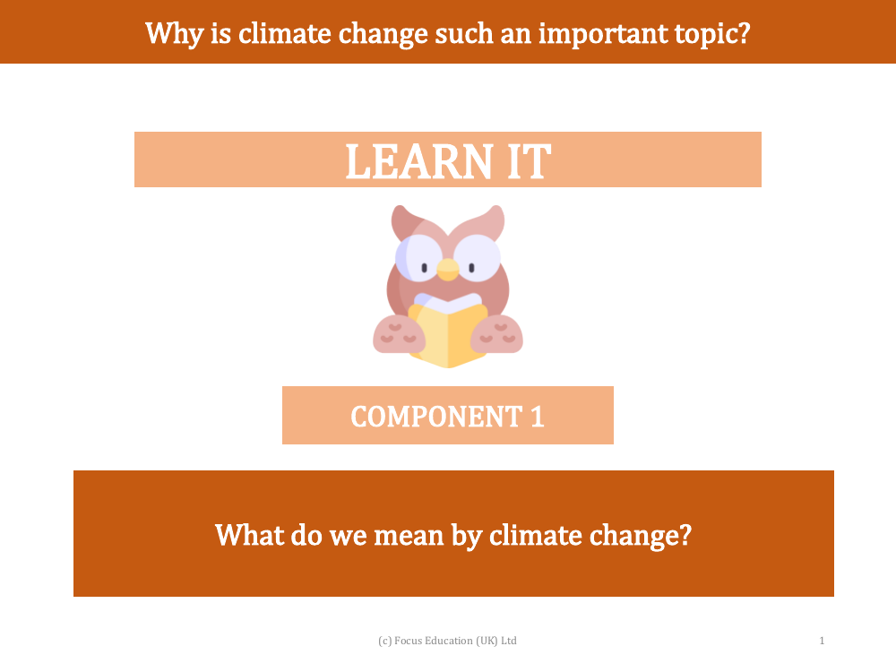 What do we mean by climate change? - presentation 