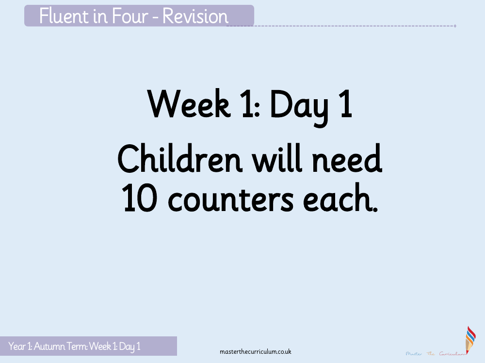 Place value within 10 - Sorting - Starter