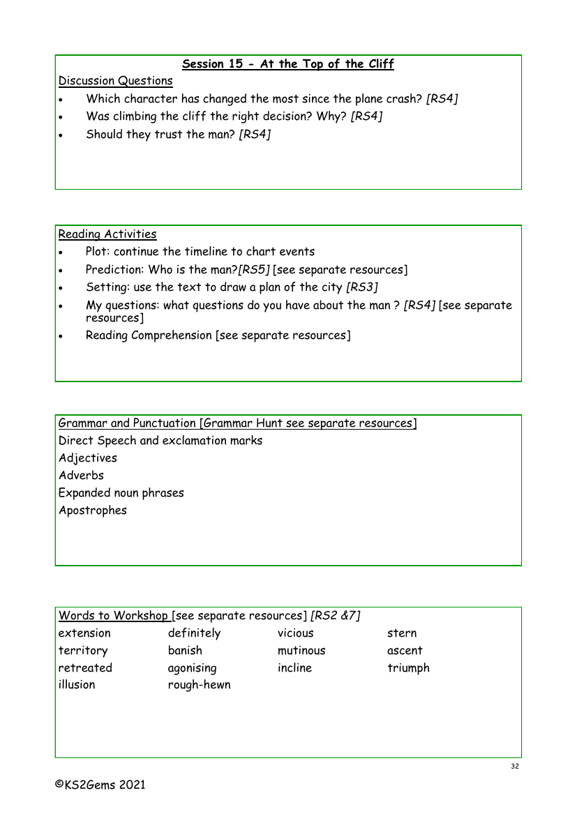 The Explorer - Session 15 - Worksheet