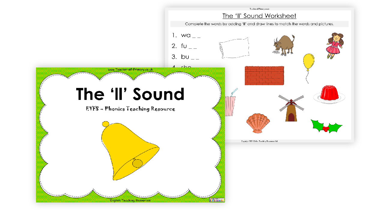 The ll Sound Phonics Teaching Resource Withs English Reception