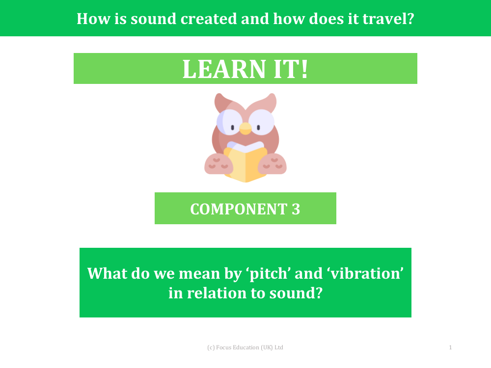 What do we mean by 'pitch' and 'vibration' in relation to sound? - Presentation