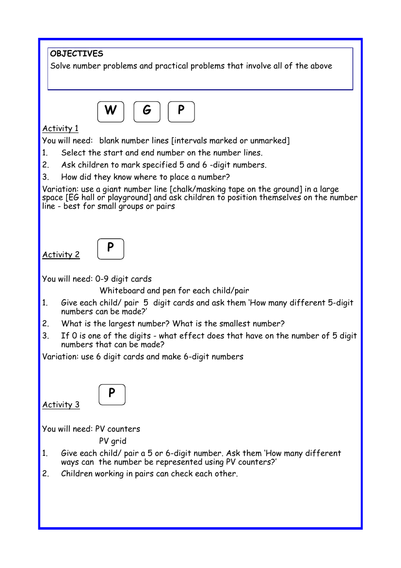 Solve place value number problems worksheet