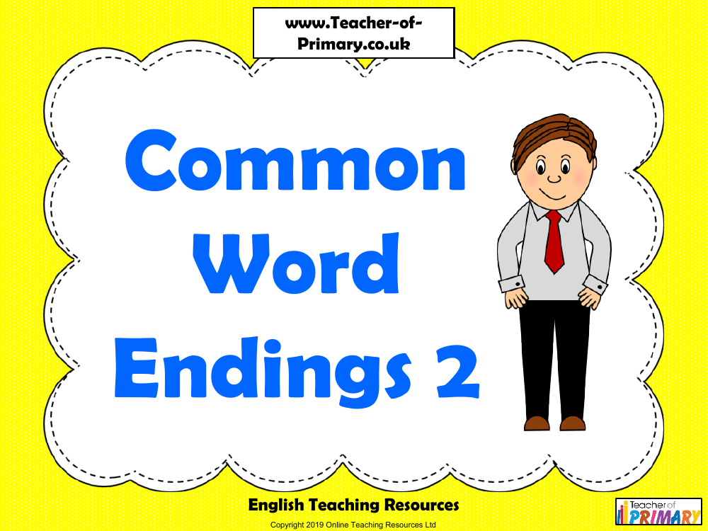 Common Word Endings 2 - PowerPoint