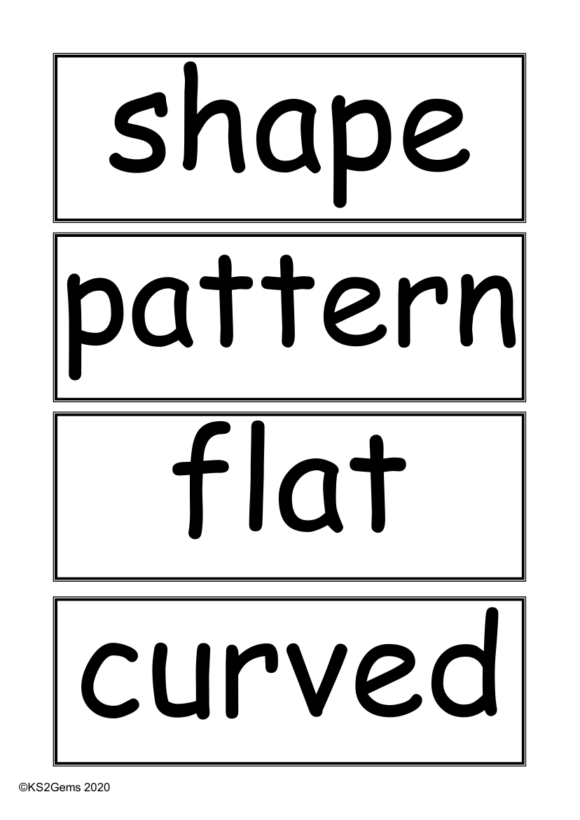 Vocabulary - Shape: General