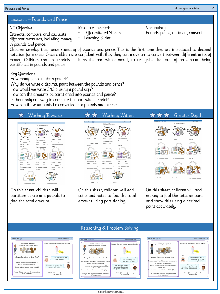 Money - Pounds and Pence (1)- Worksheet