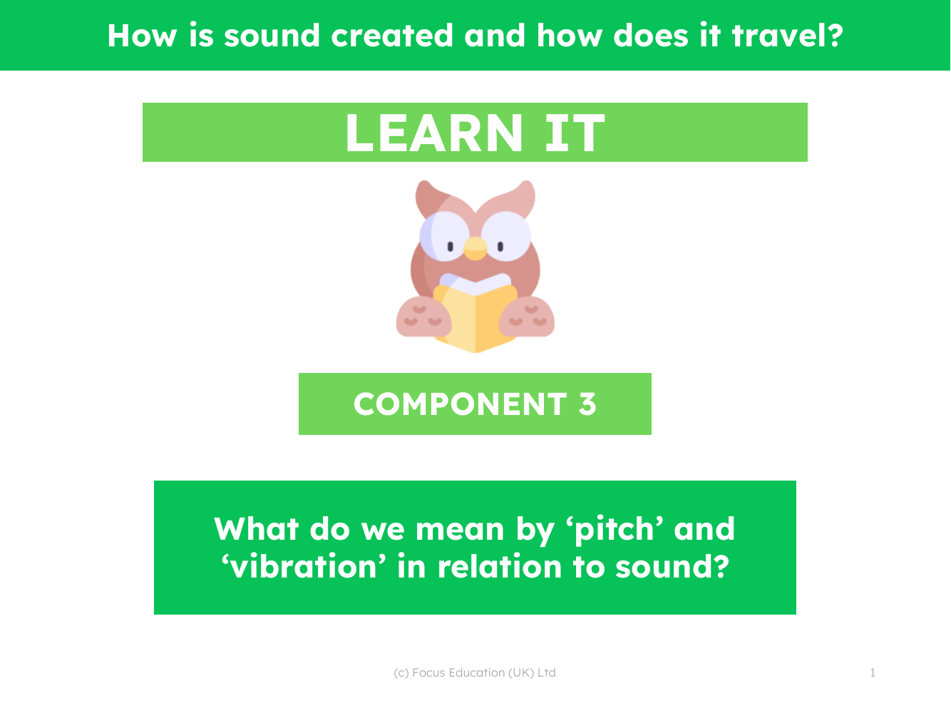 What do we mean by 'pitch' and 'vibration' in relation to sound? - Presentation