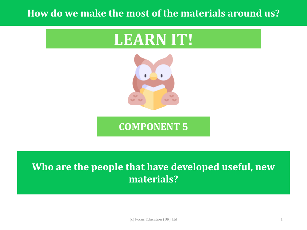 Who are the important people that have developed useful, new materials? - Presentation