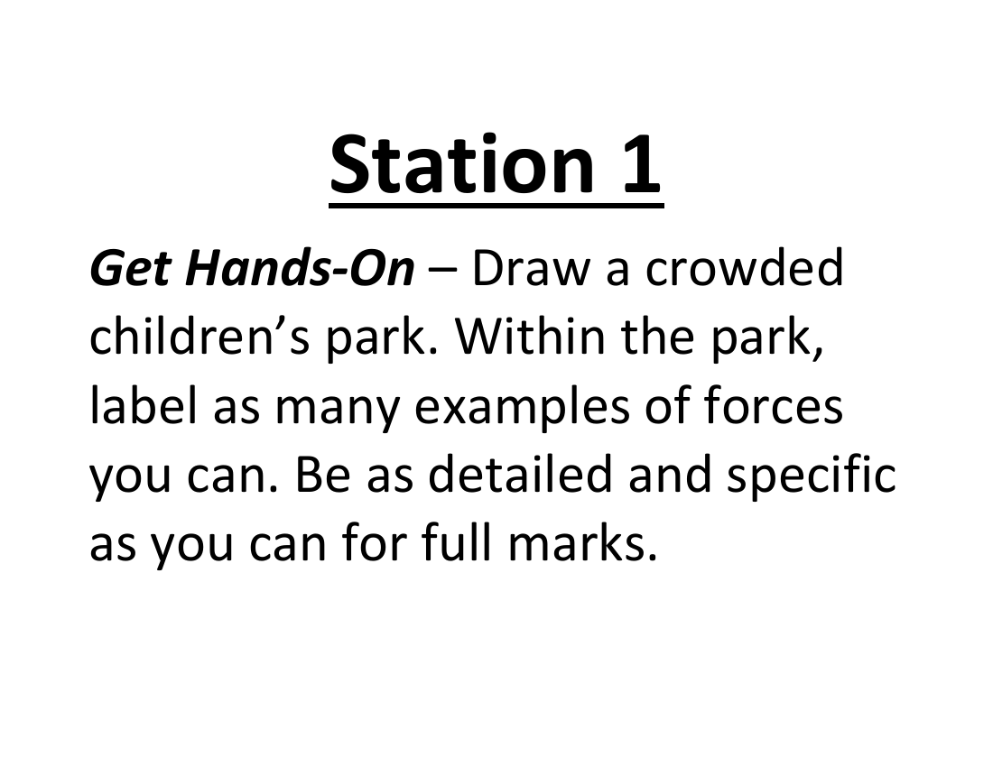 Forces - Lab Station Cards