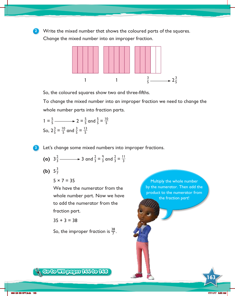 Max Maths, Year 6, Learn together, Mixed numbers (2)