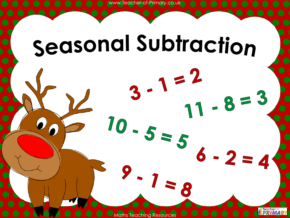 Seasonal Subtraction - PowerPoint