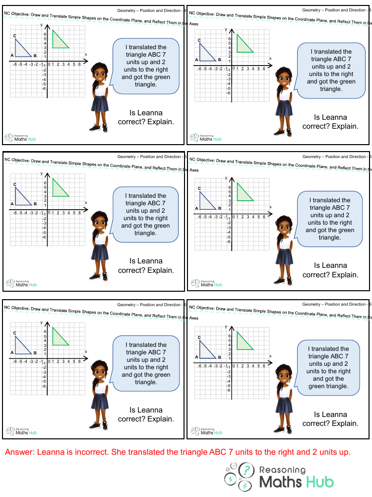 Draw and translate simple shapes - Reasoning