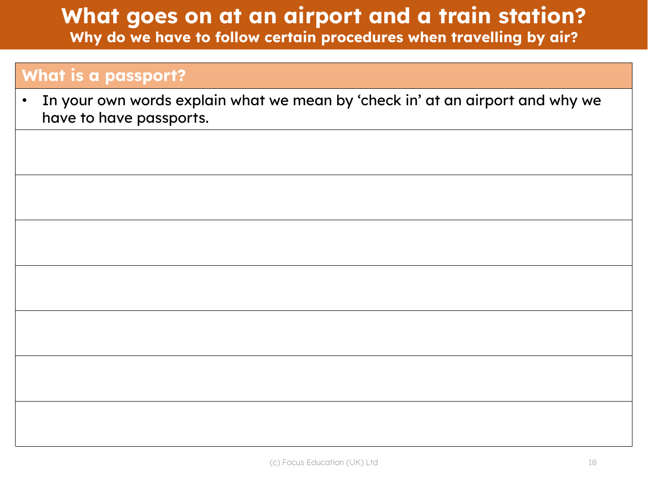 What is a passport - Worksheet