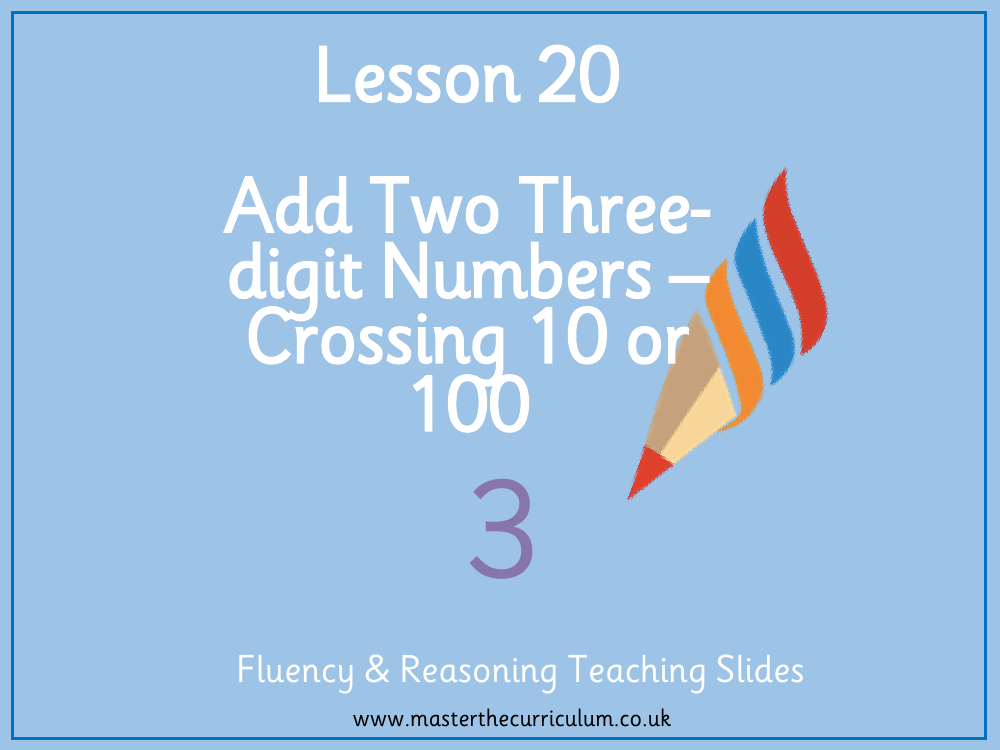 Addition and subtraction - Add two three-digit numbers ​crossing 10 or 100​ - Presentation