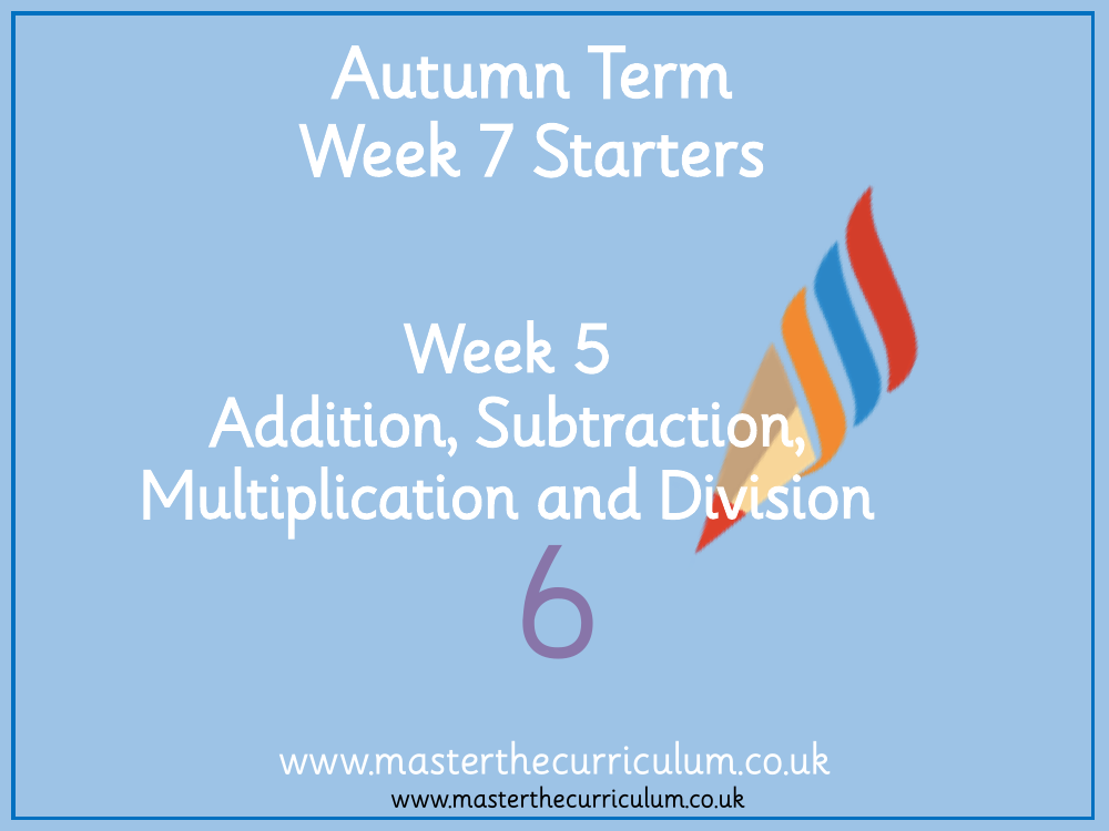 Addition, Subtraction, Multiplication and Division - Common Multiples - Starter