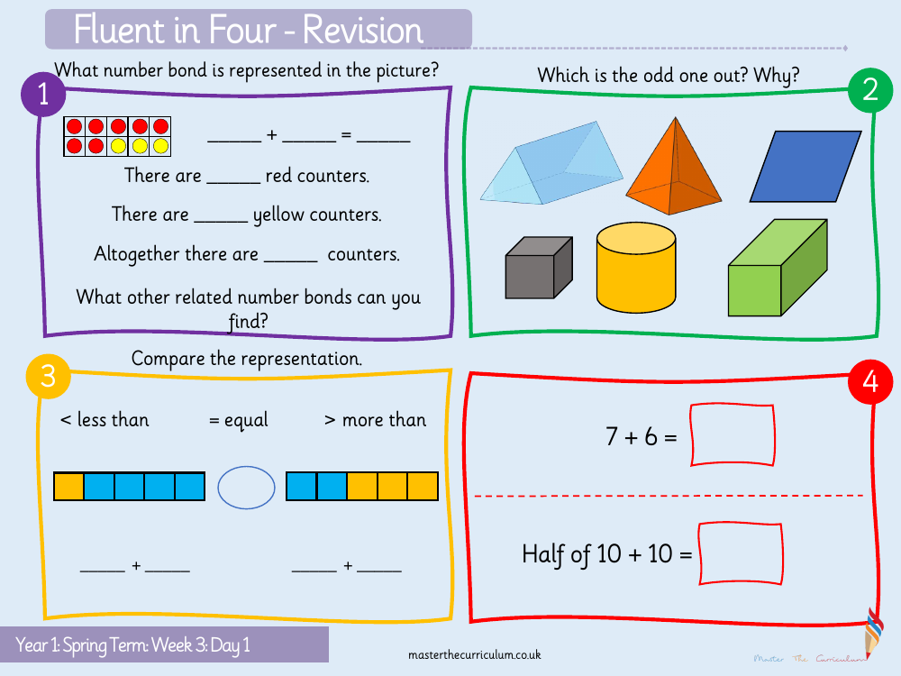 Addition and subtraction within 20 - Add by making 10 - Starter