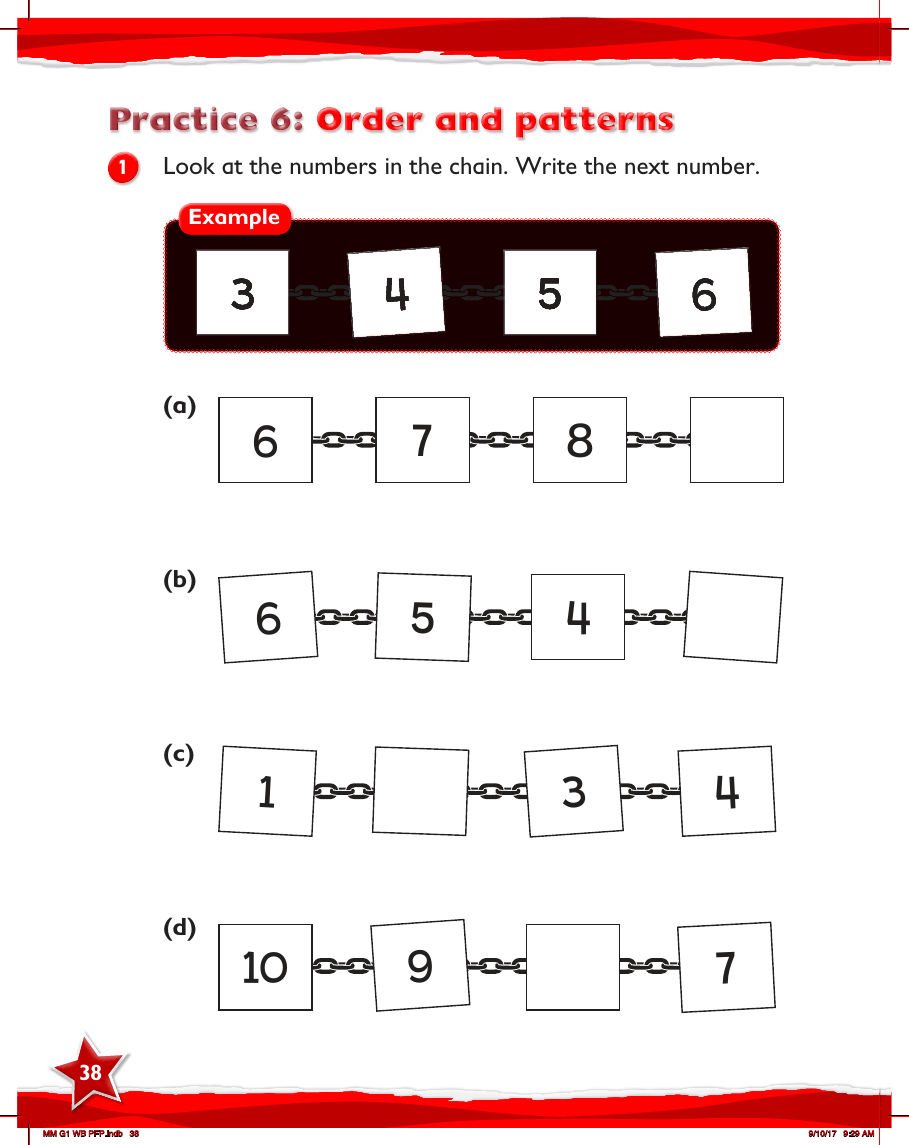 Max Maths, Year 1, Work Book, Order and patterns