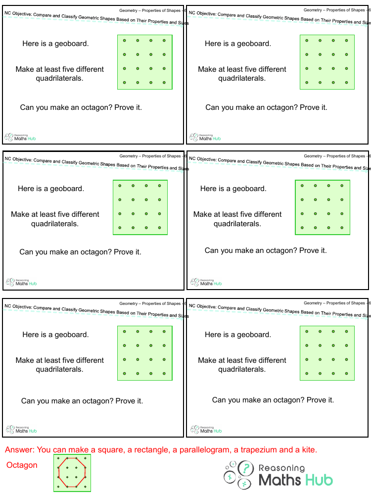 Compare and classify geometric shapes 4 - Reasoning | Maths Year 6