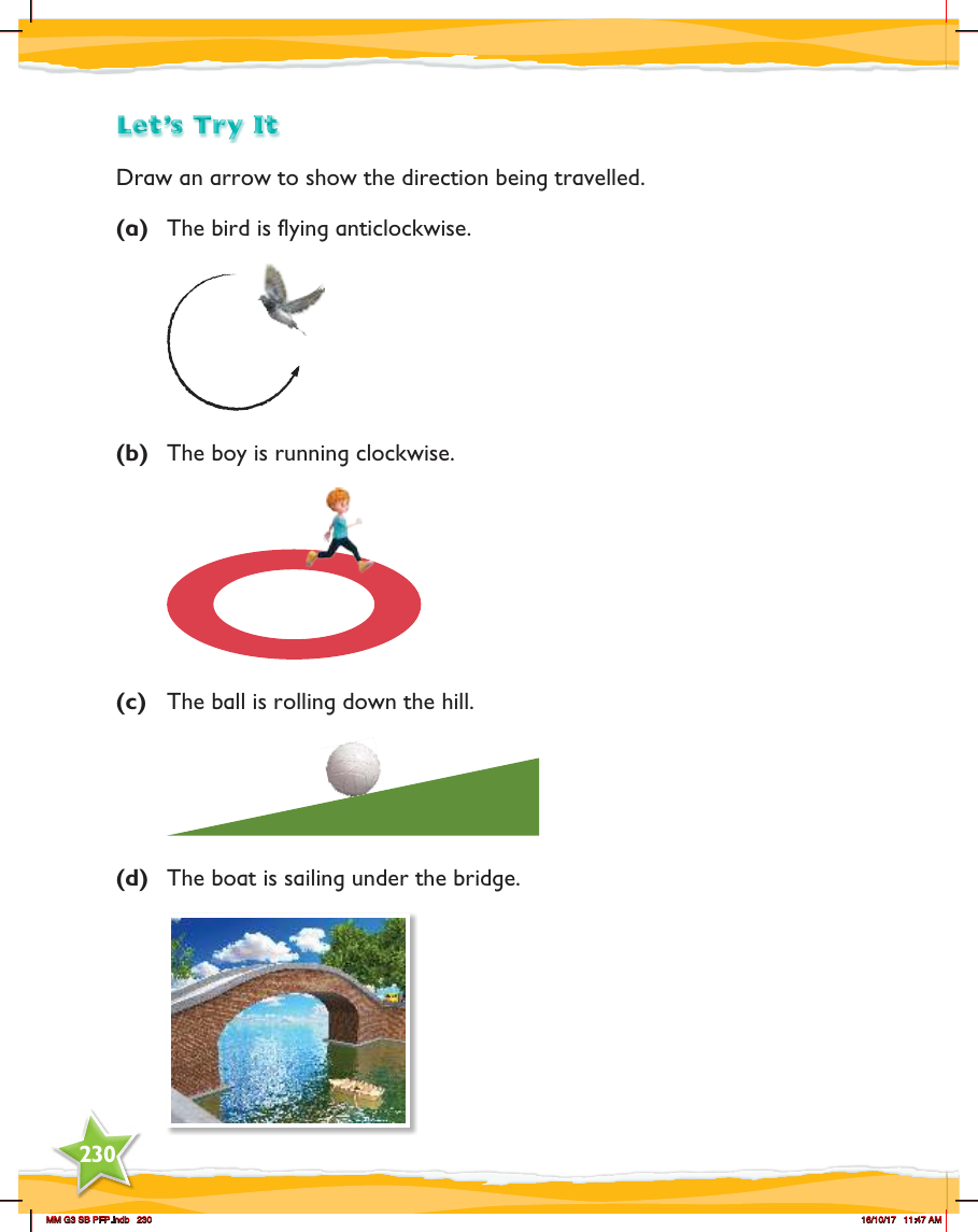Max Maths, Year 3, Try it, Clockwise and anticlockwise movement