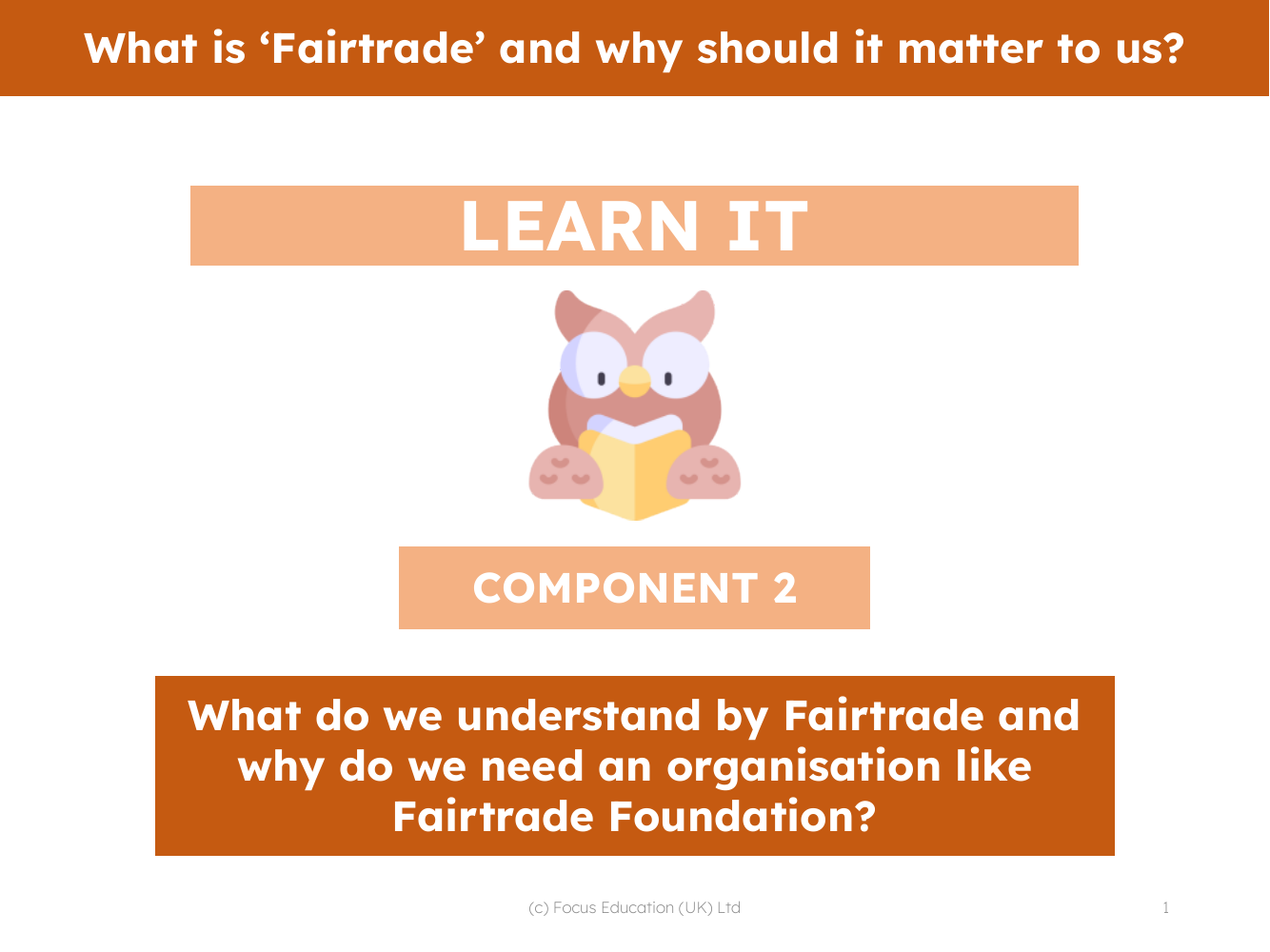 What do we understand by Fairtrade and why do we need an organisation like Fairtrade Foundation? - Presentation