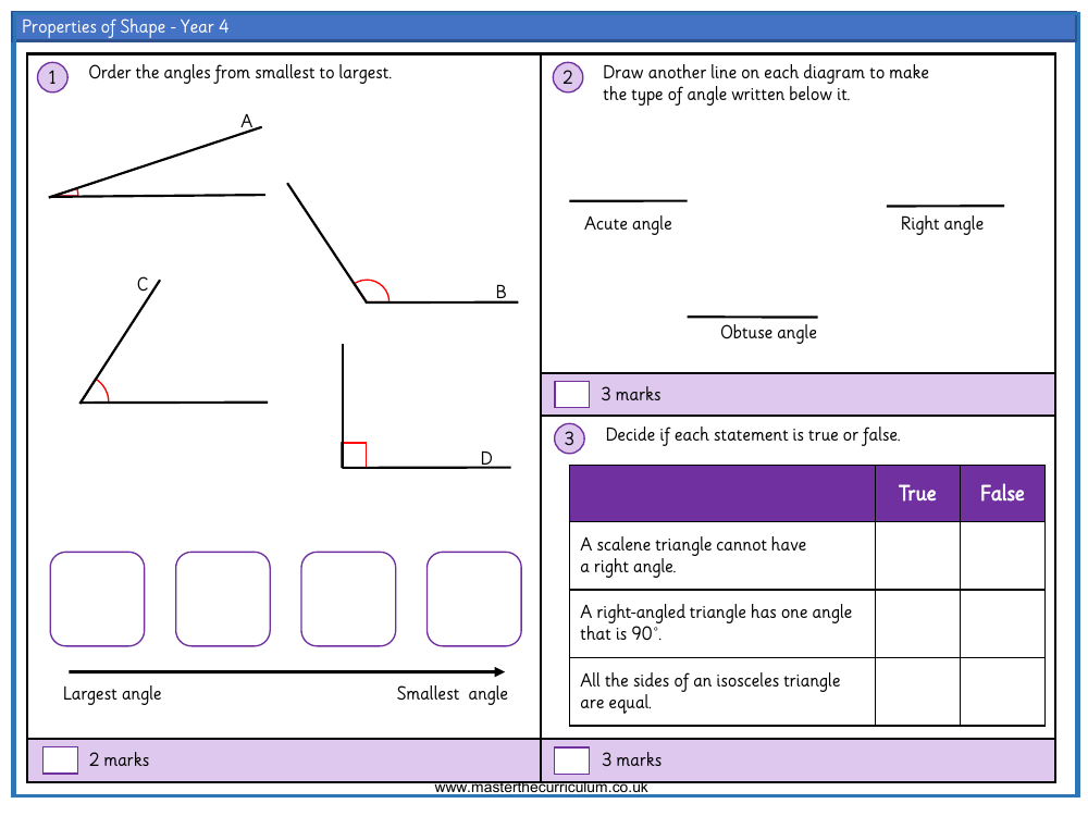 Properties of Shape - Assessment