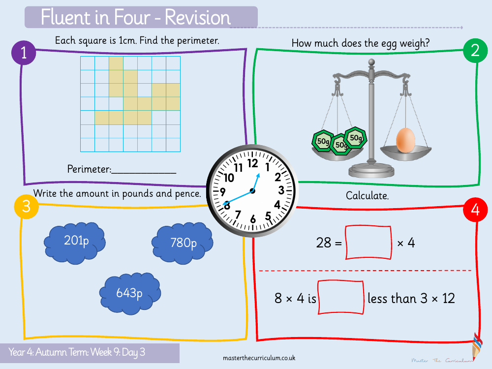 Measurement Length and Perimeter - Perimeter of Rectangles - Starter