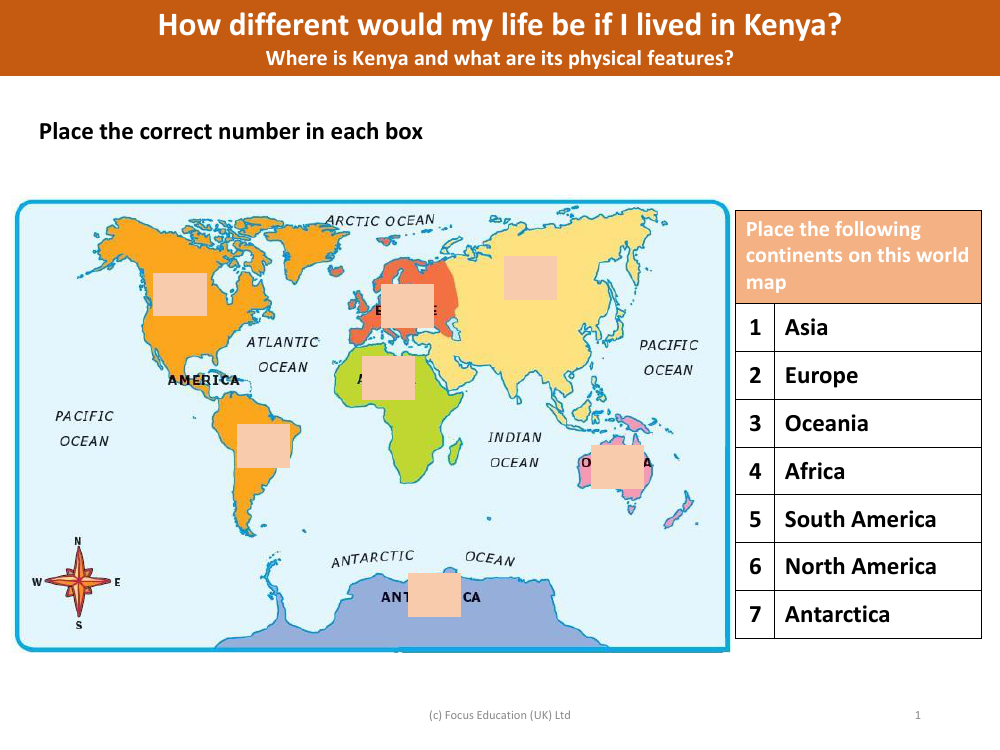 Picture match - Continents