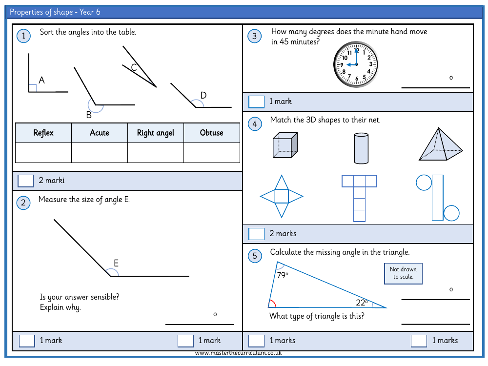 Properties of Shape - Assessment