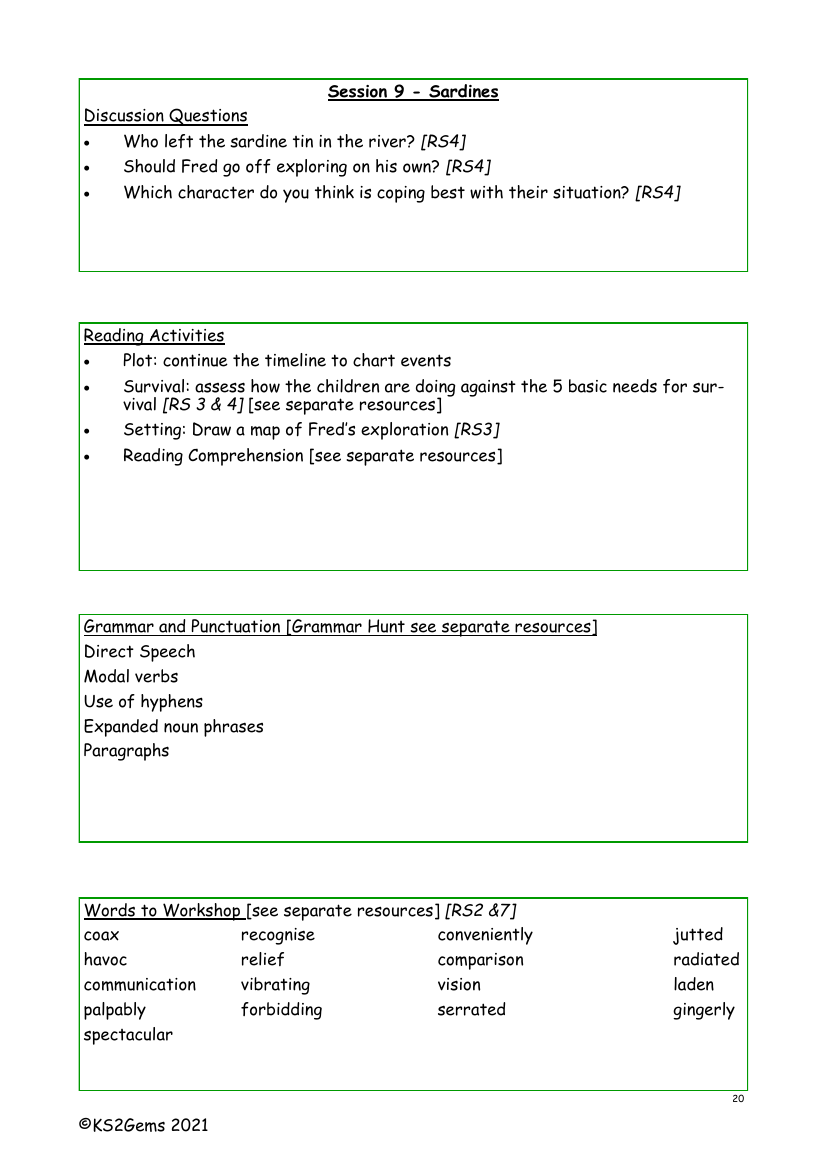 The Explorer - Session 9 - Worksheet