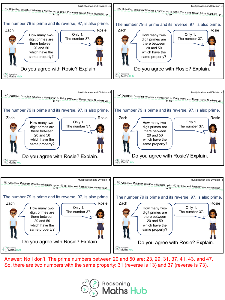 Prime numbers 3 - Reasoning