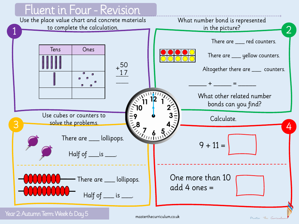 Addition and subtraction - Add by making 10 - Starter