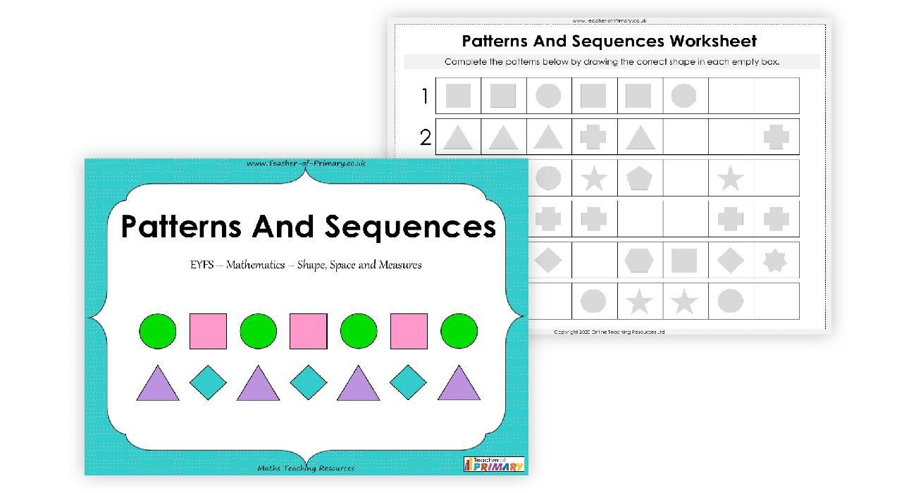 Patterns And Sequences - PowerPoint | Maths Reception