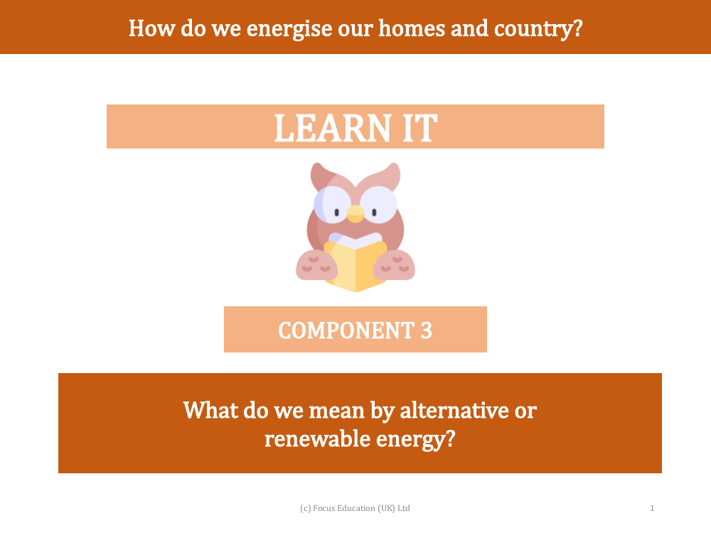 What do we mean by alternative or renewable energy? - presentation