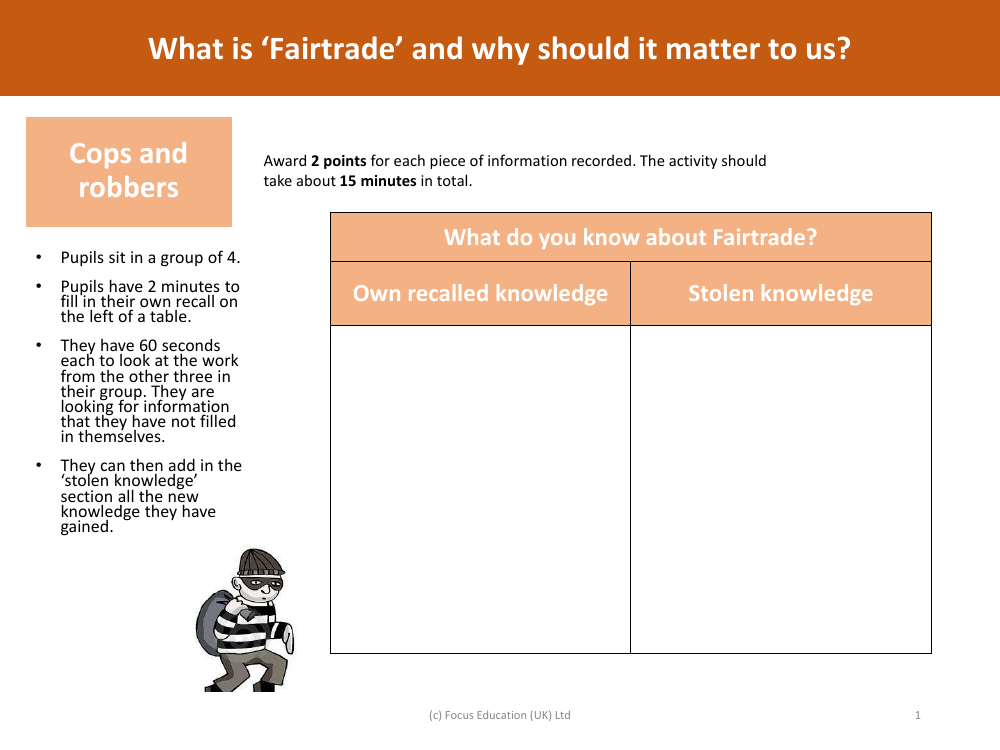 Cops and robbers - What do you know about Fairtrade?