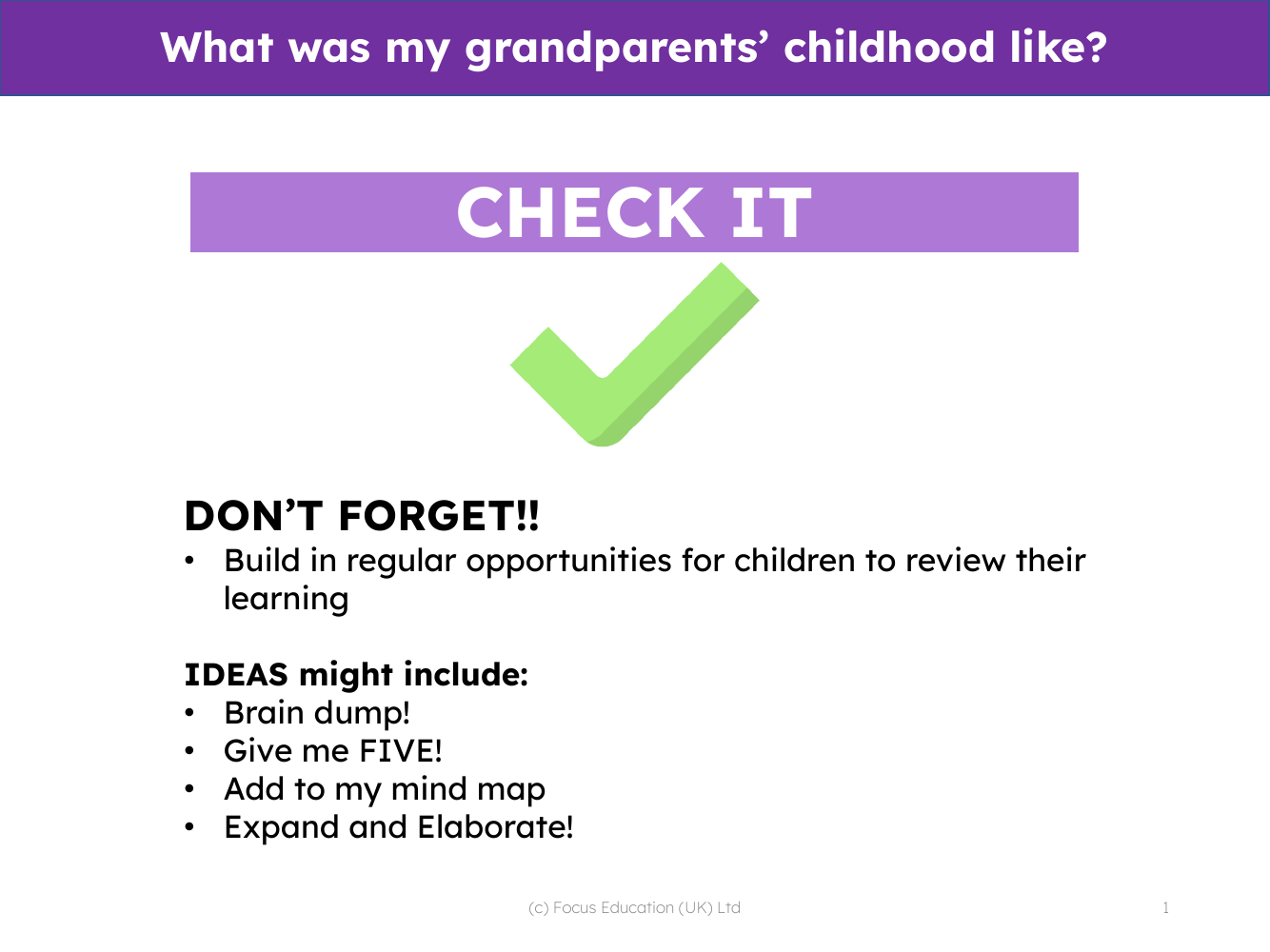 Check it! - Grandparents - Kindergarten