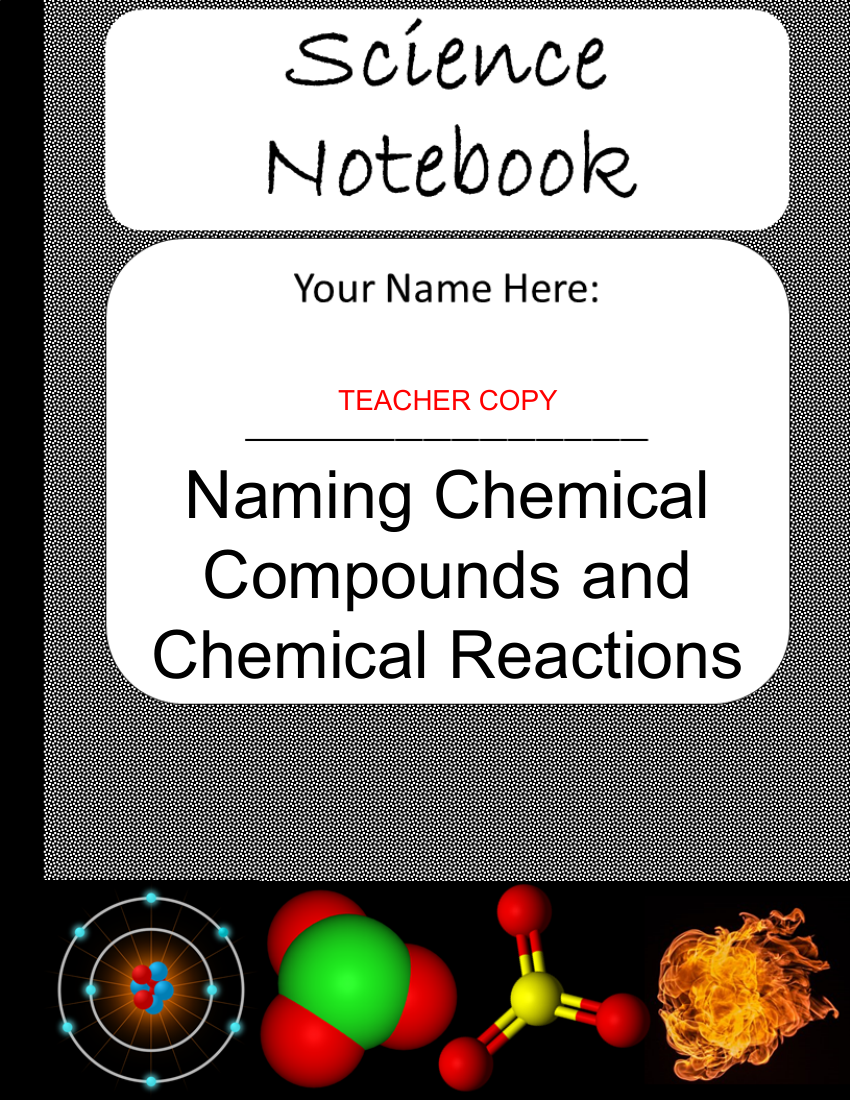 Types of Chemical Reactions - Teacher's version of Student Digital Interactive Notebook