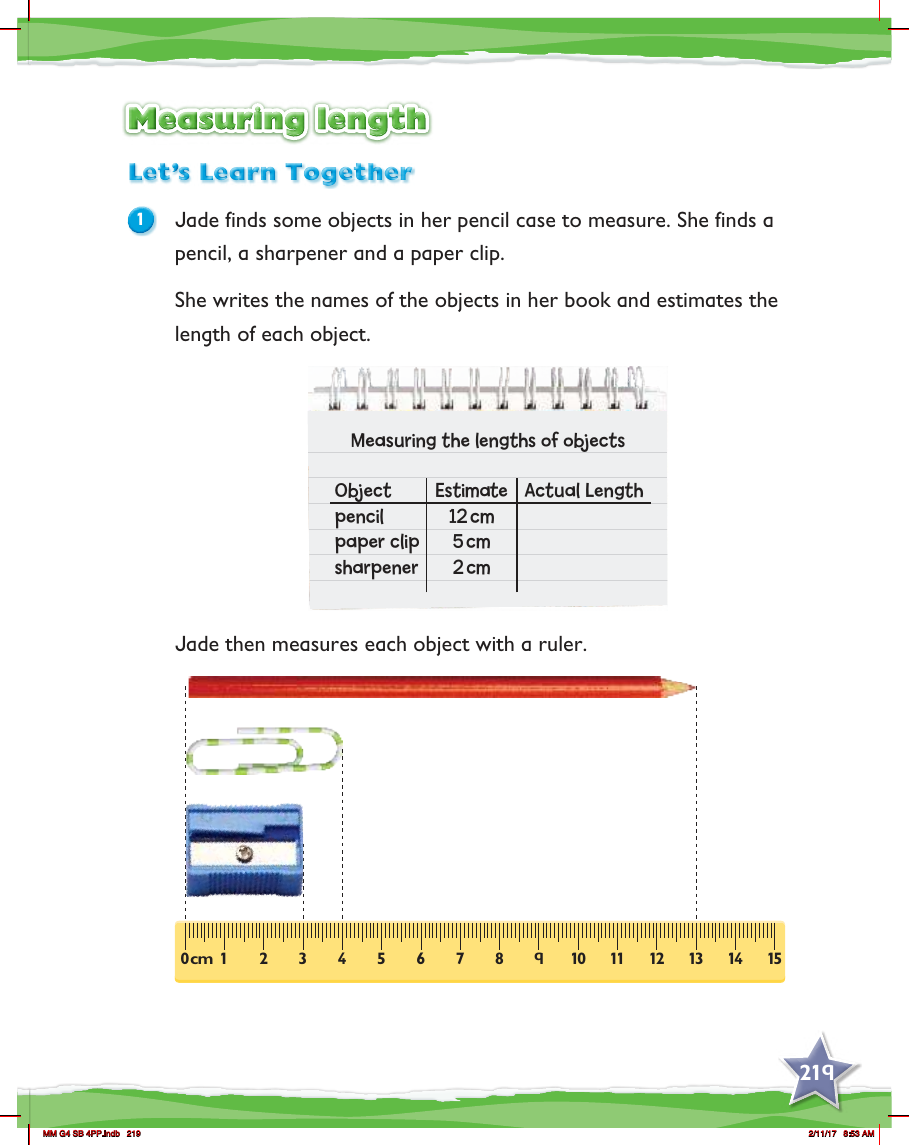 Max Maths, Year 4, Learn together, Measuring length (1)