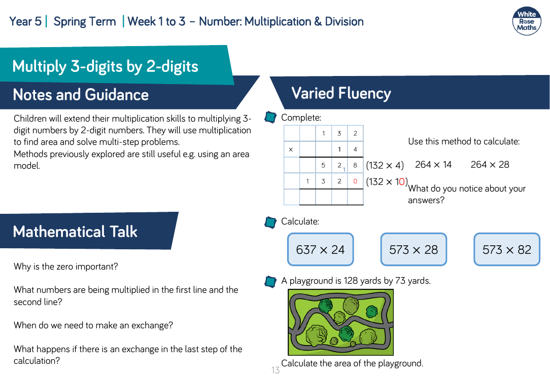Multiply 3-digits by 2-digits: Varied Fluency