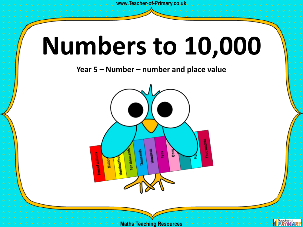 Numbers To 10 000 PowerPoint Maths Year 5