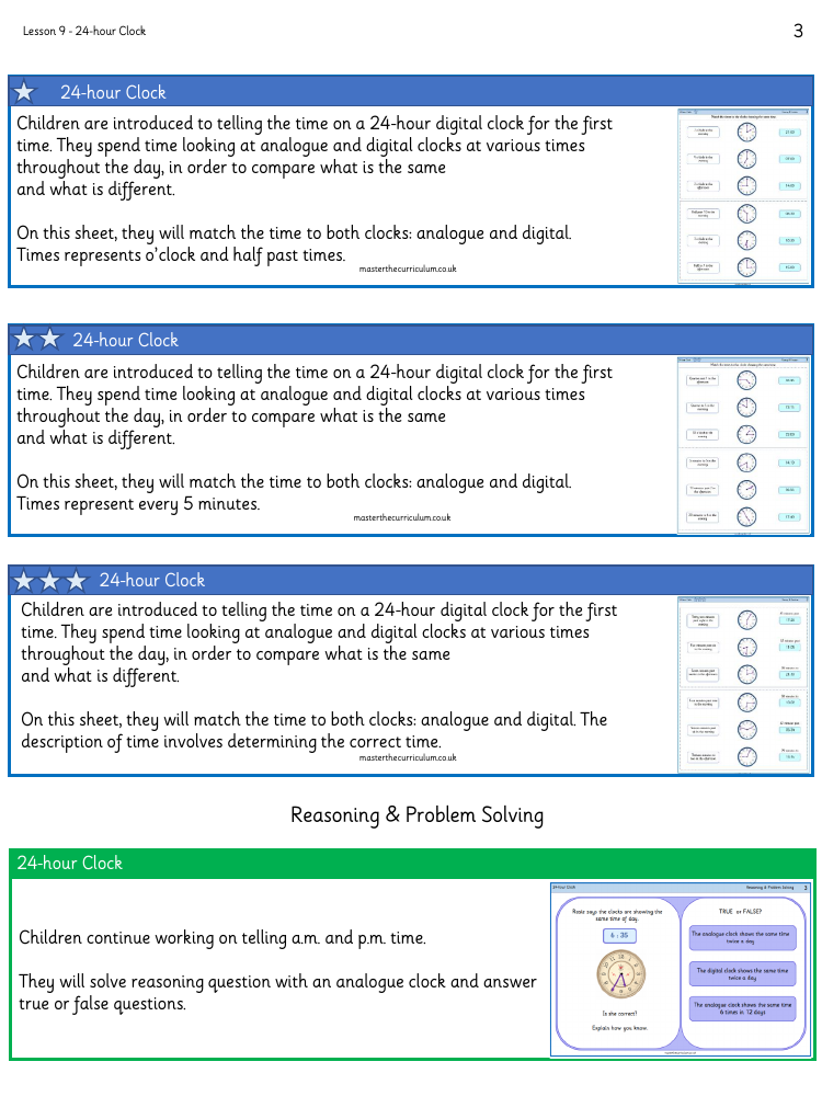 Time - 24-hour clock - Worksheet