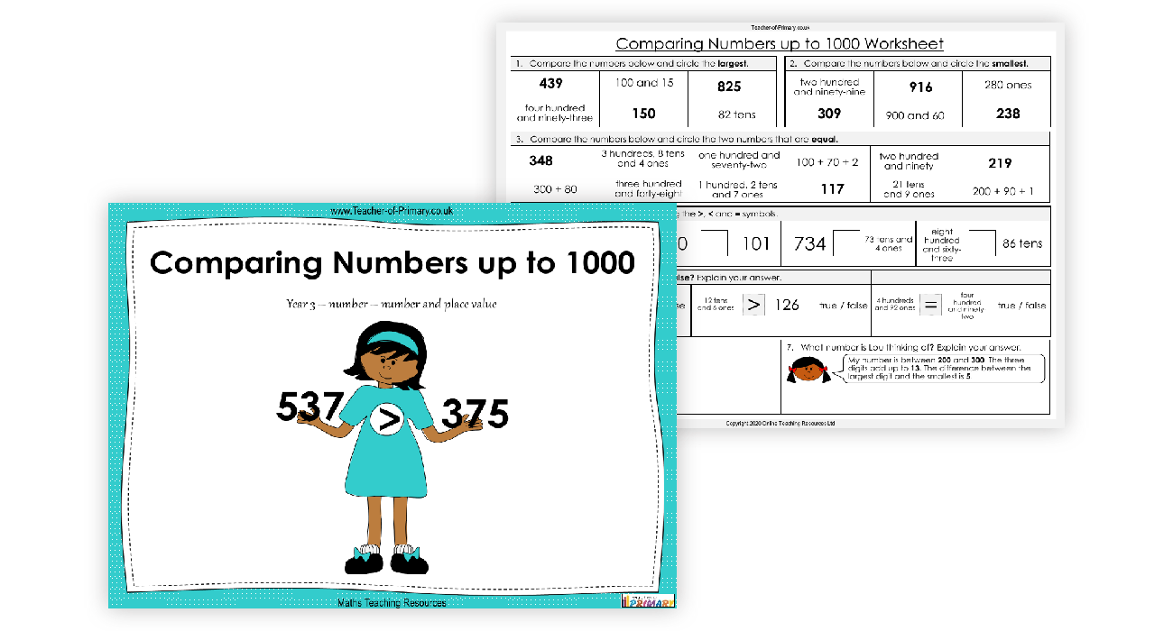 comparing-numbers-up-to-1000-worksheet-maths-year-3