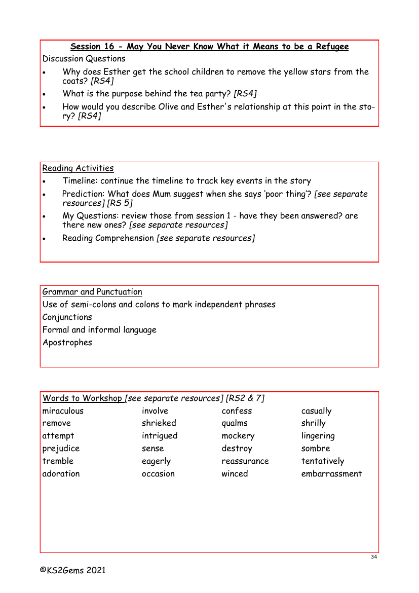 Letters from the Lighthouse - Session 16 - Worksheet