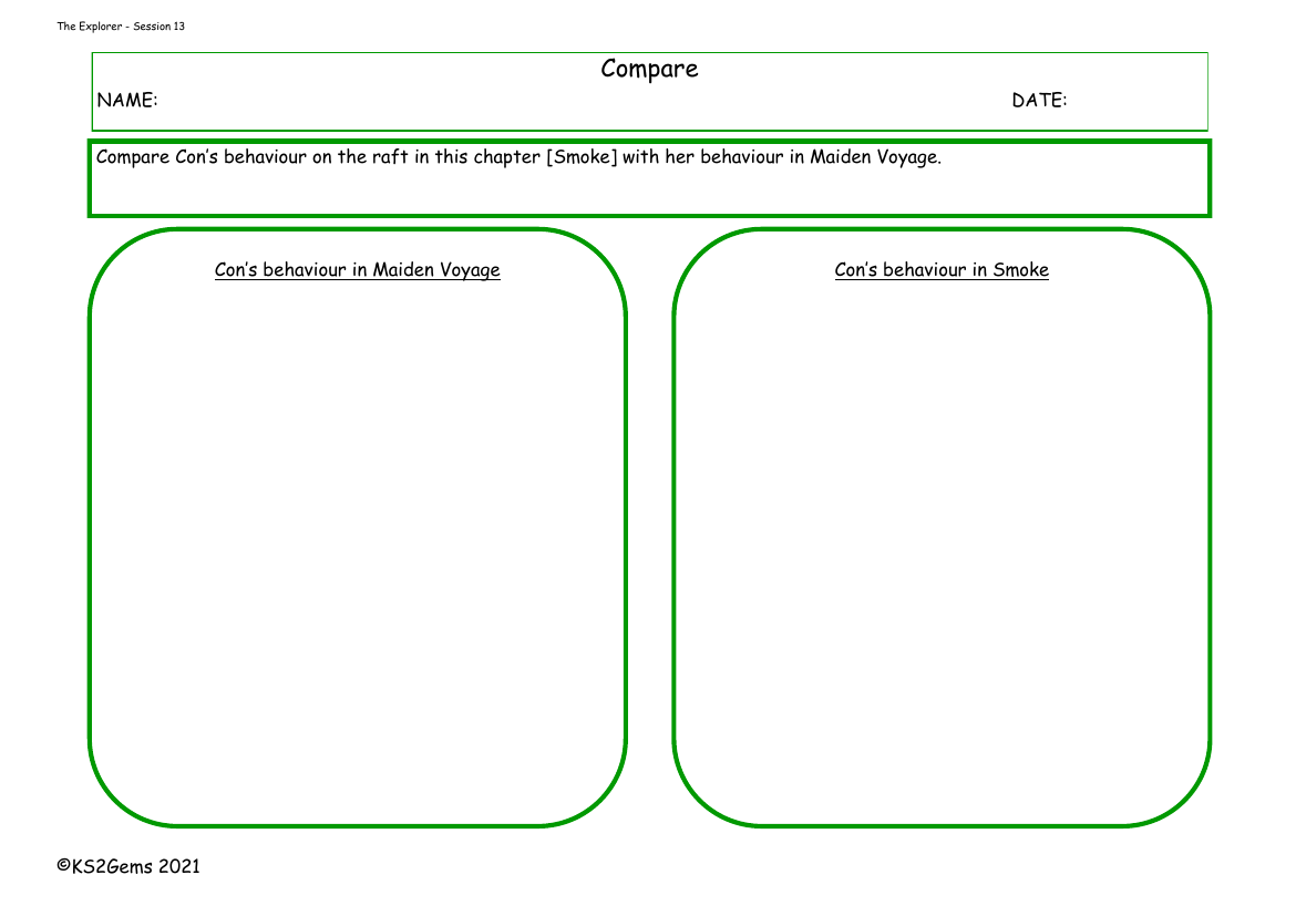 The Explorer - Session 13 - Compare