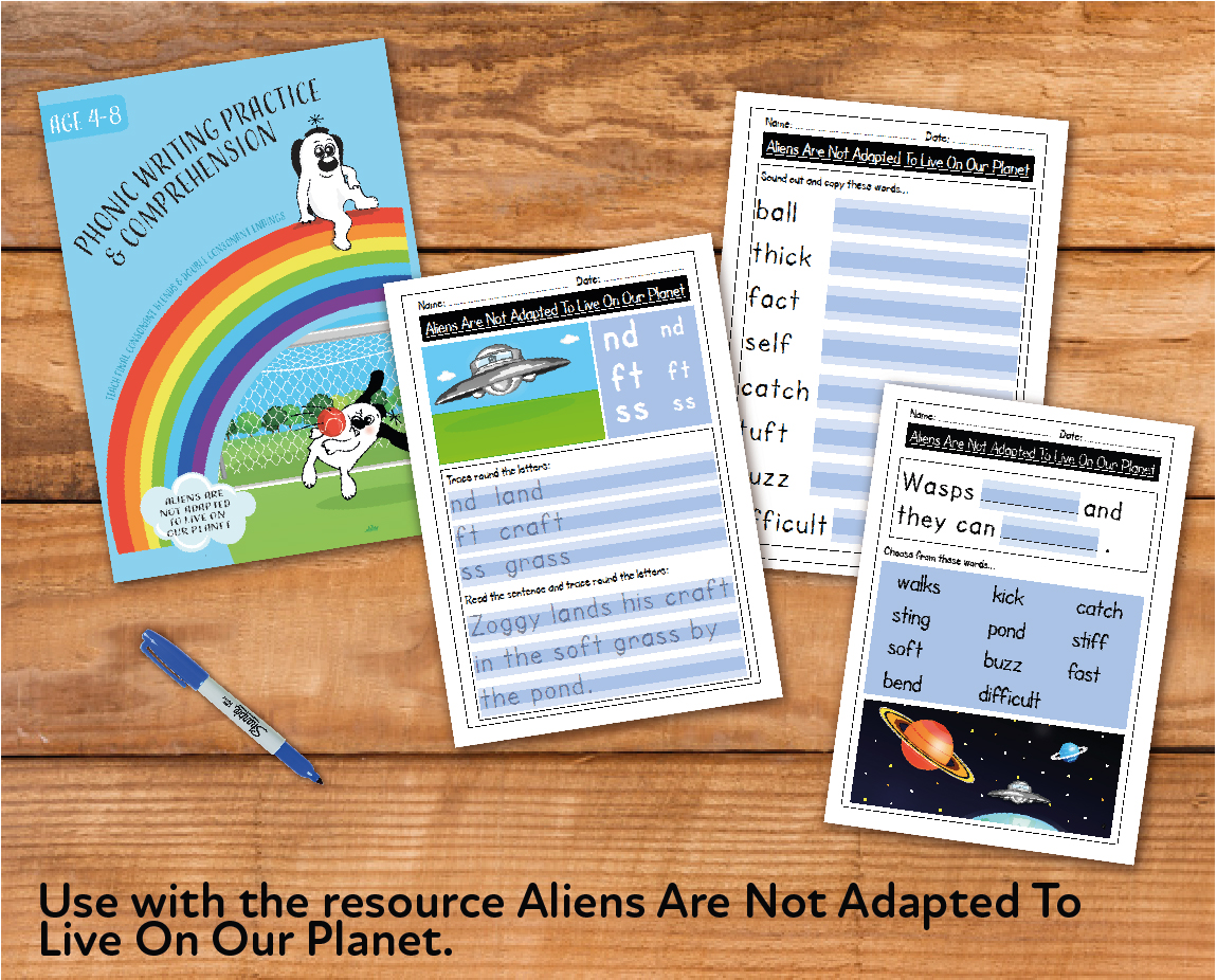 Aliens Are Not Adapted To Our Planet - Teacher Notes (Writing And Comprehension Practice)