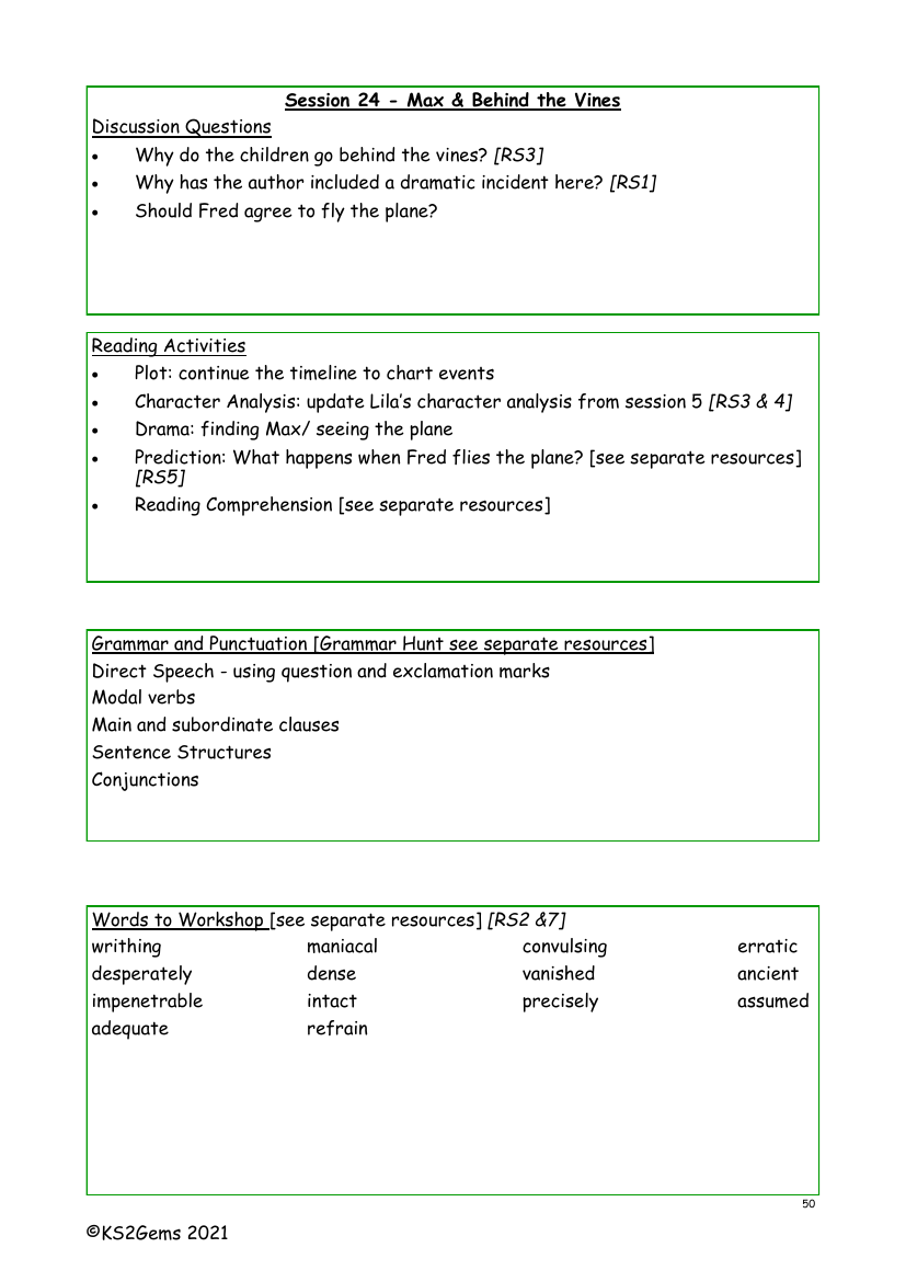 The Explorer - Session 24 - Worksheet