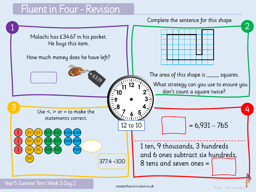 Decimals - Add and Subtract Decimals problem solving same decimal place - Starter